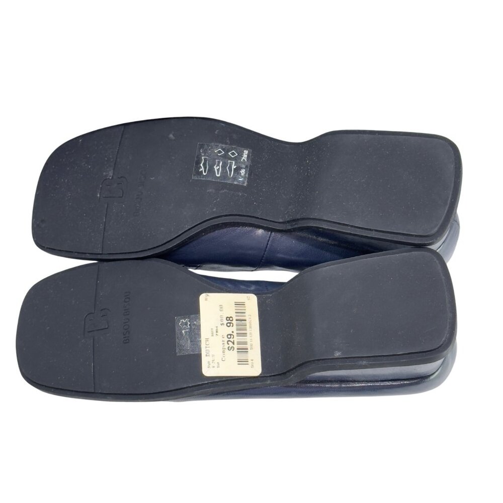 BISOU BISOU Dutch Navy Loafers Women's Leather Fringed Vamp Size 7.5N - Picture 6 of 13